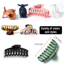 Load image into Gallery viewer, Girls Big Hair Clips Claw 4.3 Inch ( 8 pcs in a package)