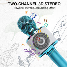 Load image into Gallery viewer, Bluetooth Wireless Portable Handheld Mic Speaker with LED Light