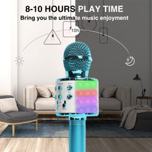 Load image into Gallery viewer, Bluetooth Wireless Portable Handheld Mic Speaker with LED Light