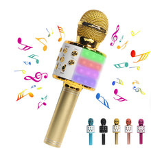 Load image into Gallery viewer, Bluetooth Wireless Portable Handheld Mic Speaker with LED Light