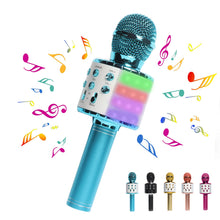 Load image into Gallery viewer, Bluetooth Wireless Portable Handheld Mic Speaker with LED Light