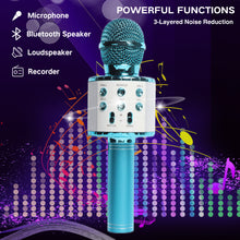 Load image into Gallery viewer, Bluetooth Wireless Portable Handheld Mic Speaker with LED Light
